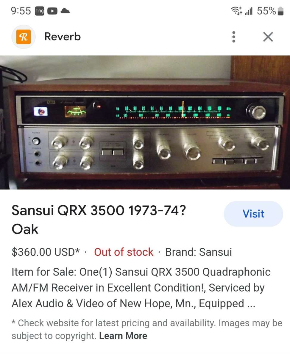 vintage Sansui Stereo Receiver and is in beautiful condition