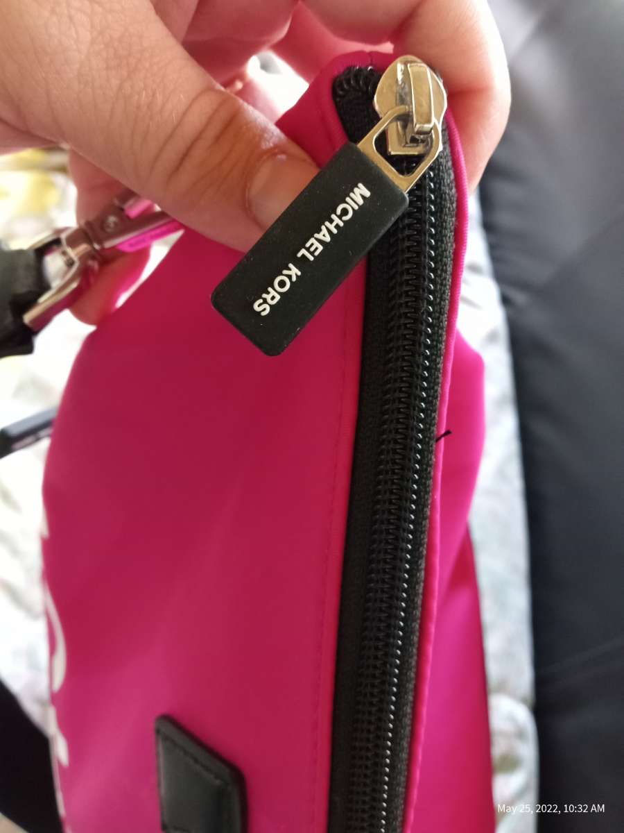 pink Michael kors large duffle bag