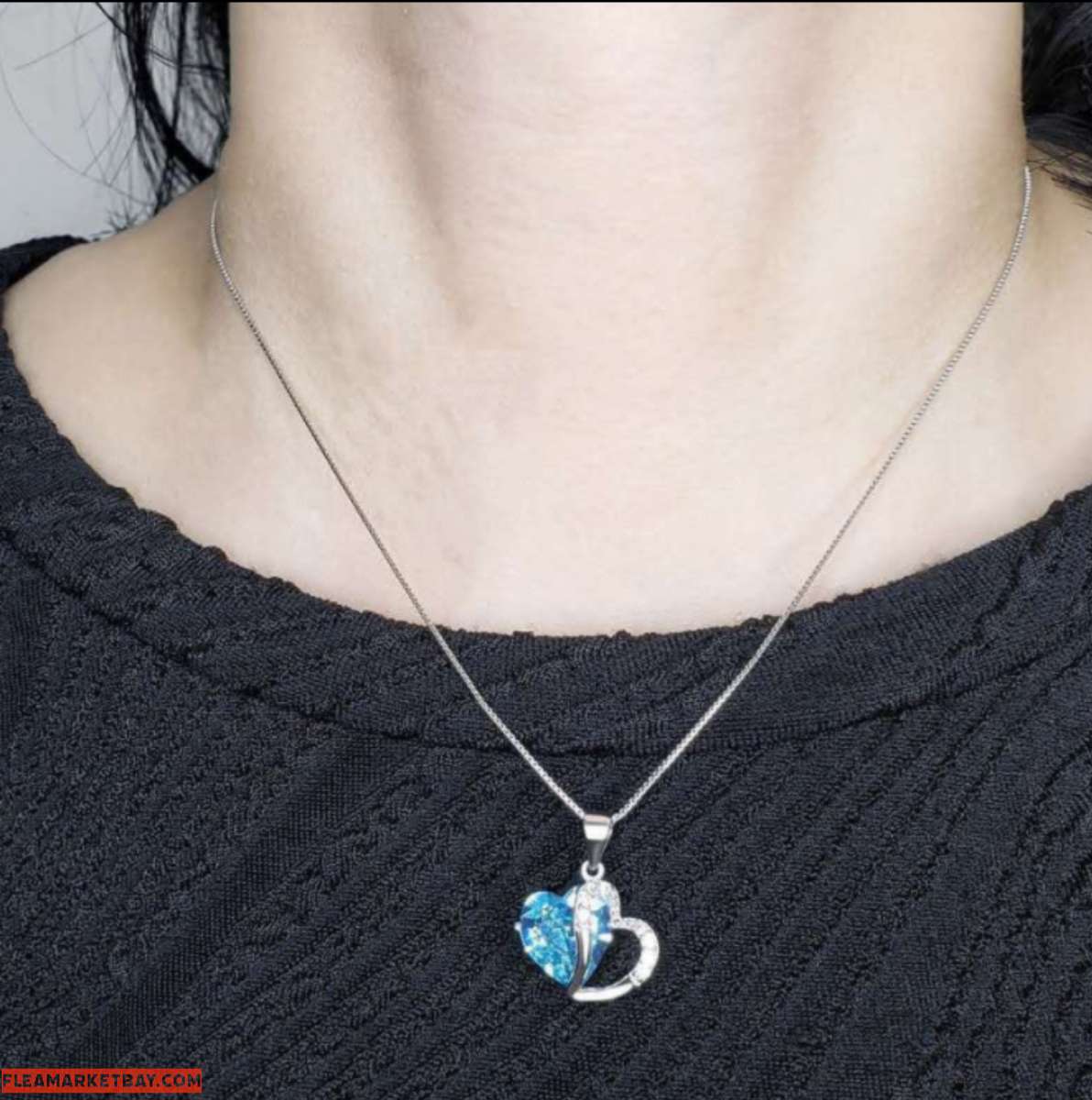 Fashion Peach Heart Shape Colorful Zircon Necklace Clavicle