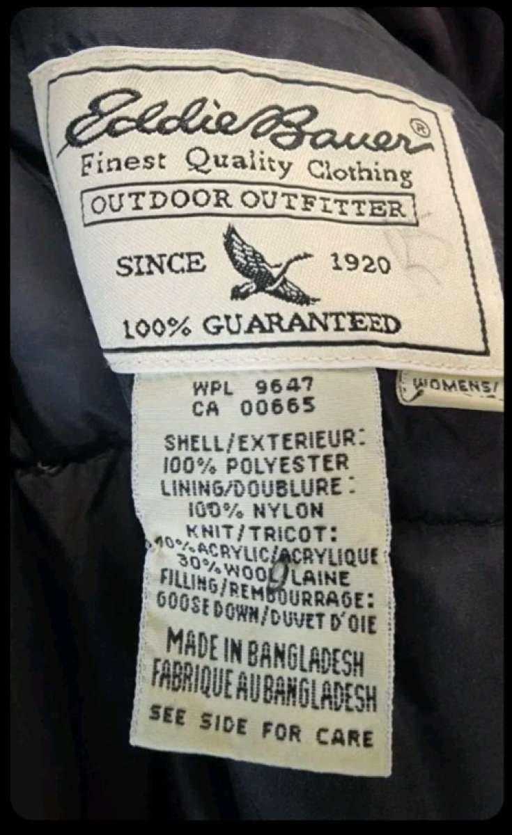 Eddie Bauer plum colored womens SZ Med Goose Down