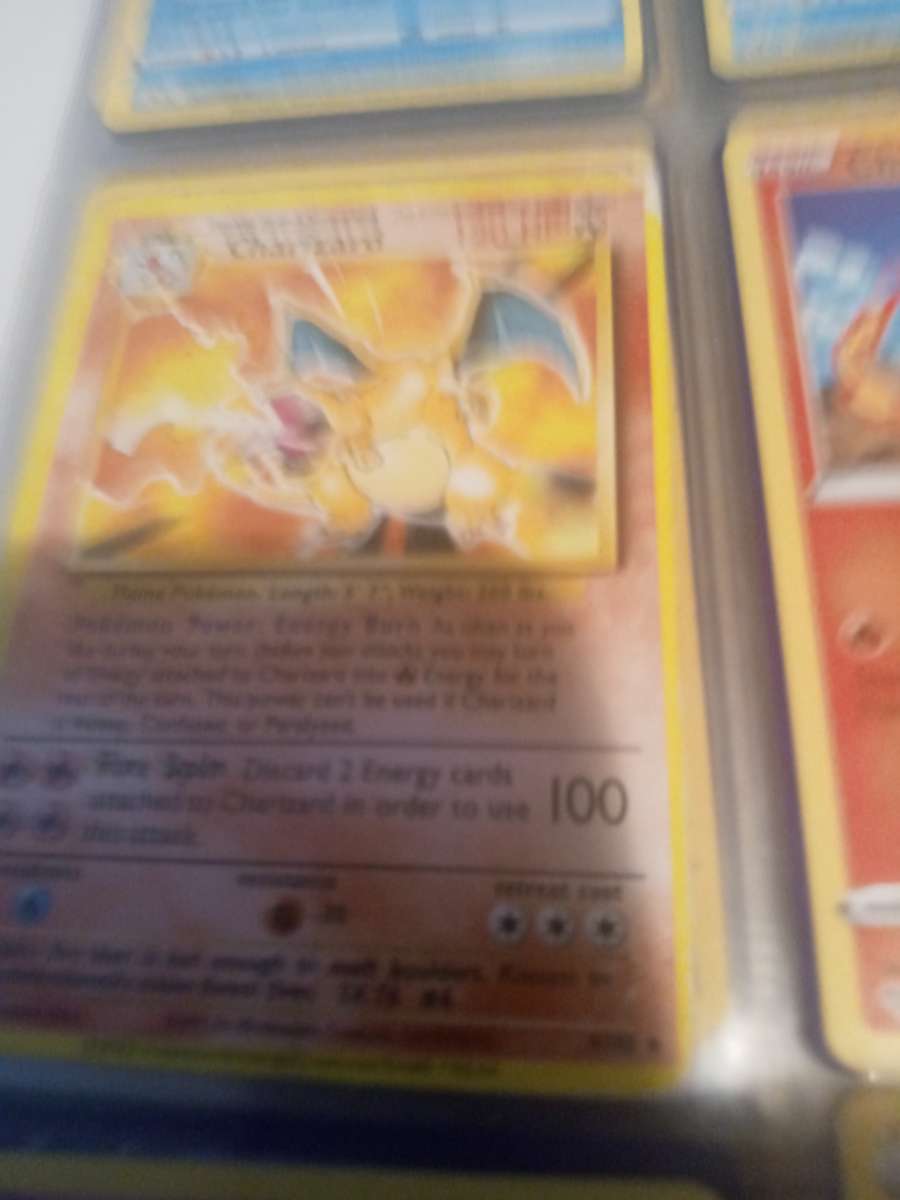 a rare Charizard card