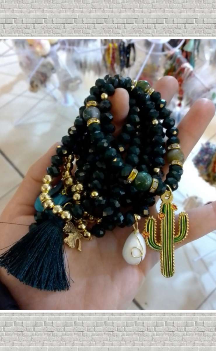 Crystal Beaded Semanario Bracelet set