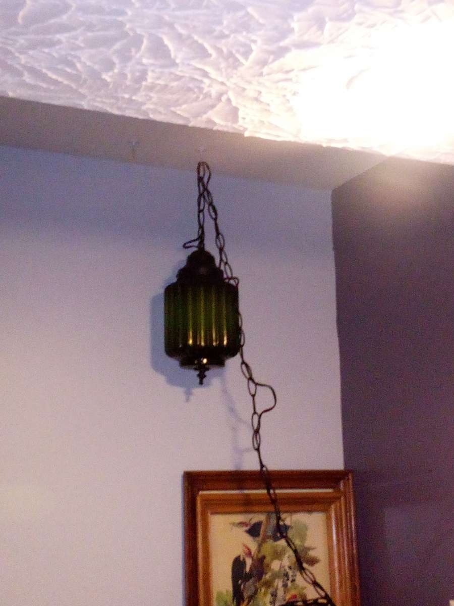 hanging green emerald light