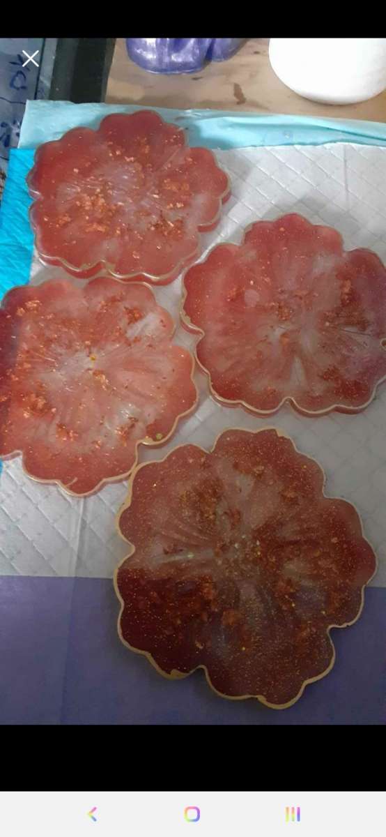 custom flower resin coaster sets