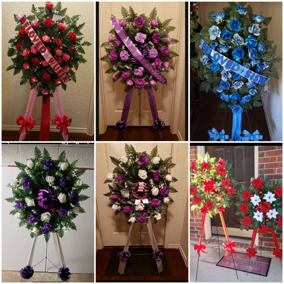 Beautiful 6ft Tall Funeral Floral Arrangements