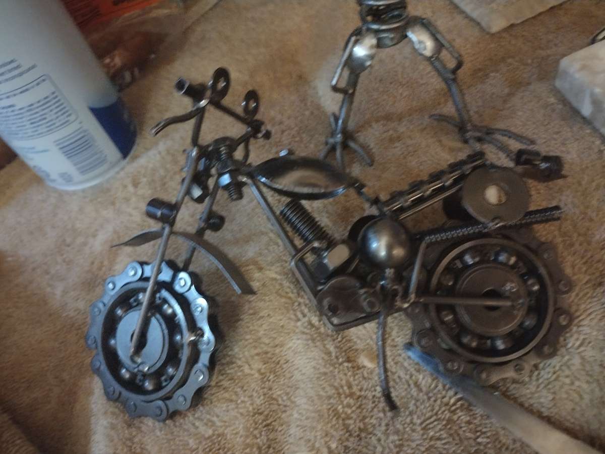 scrap metal Alien and Motorcycle