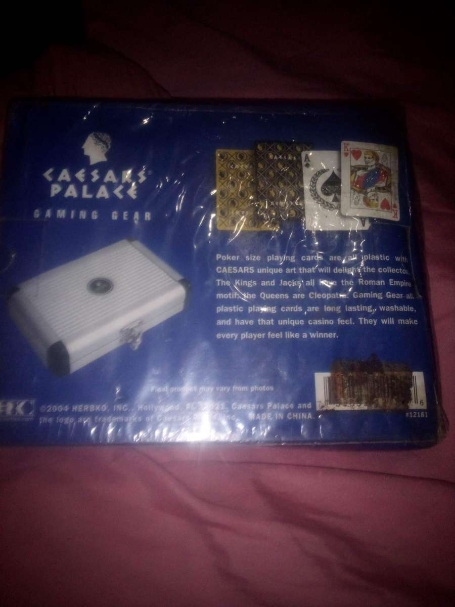 2 decks of caesars plastic poker