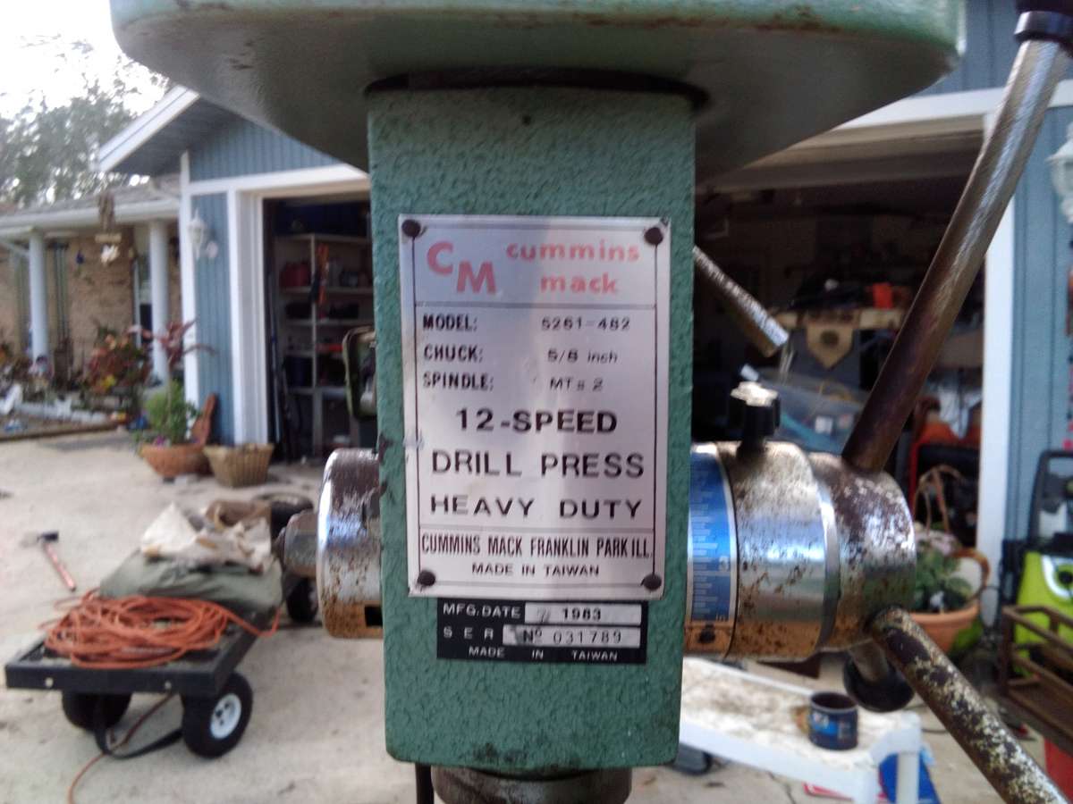 I Im Mac Cummins drill press 12 speed 1983 very good conditi