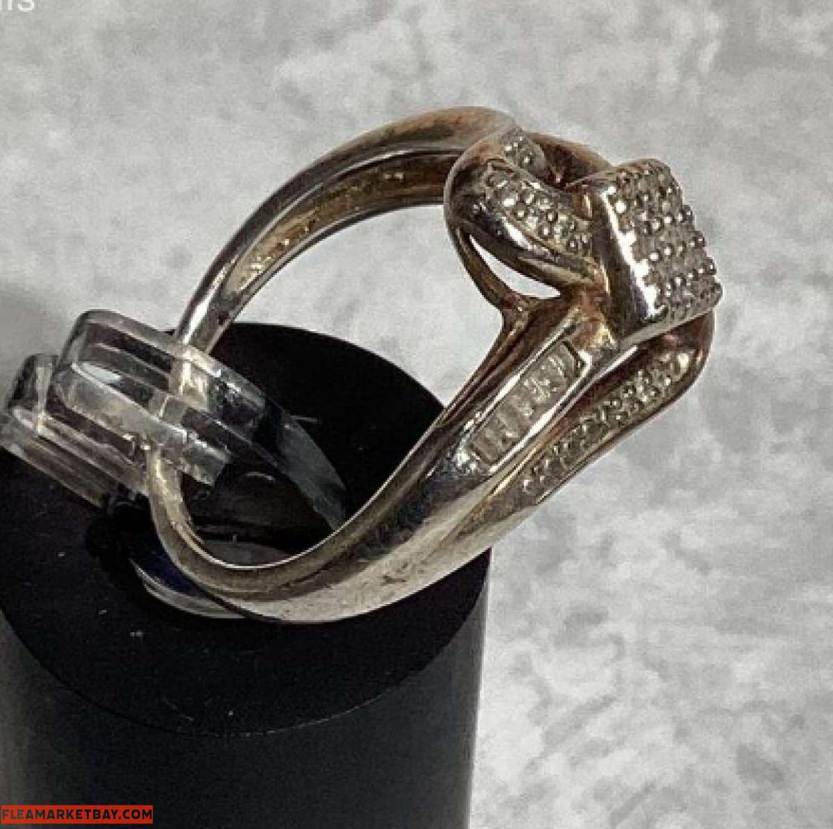 Sterling Silver Diamond Ring