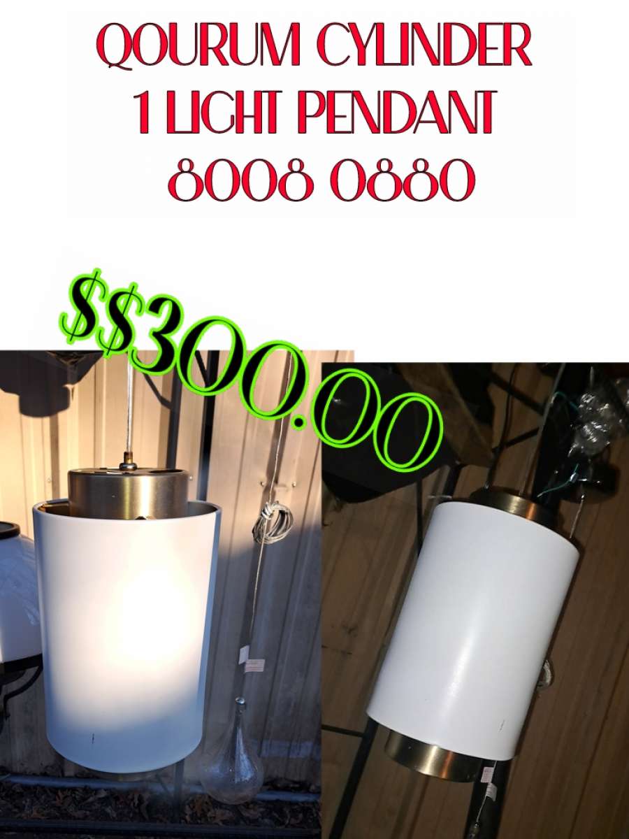quorum cylinder 1 light pendant