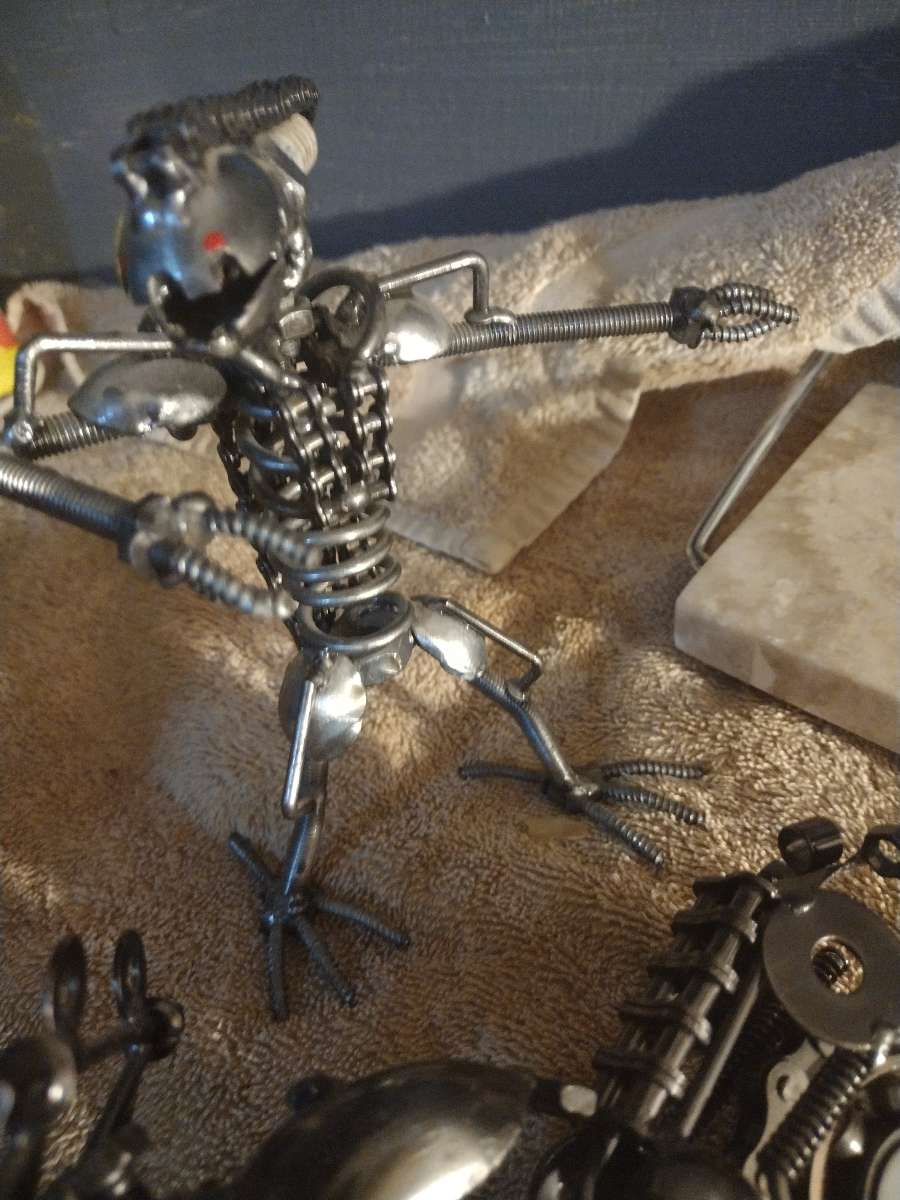 scrap metal Alien and Motorcycle