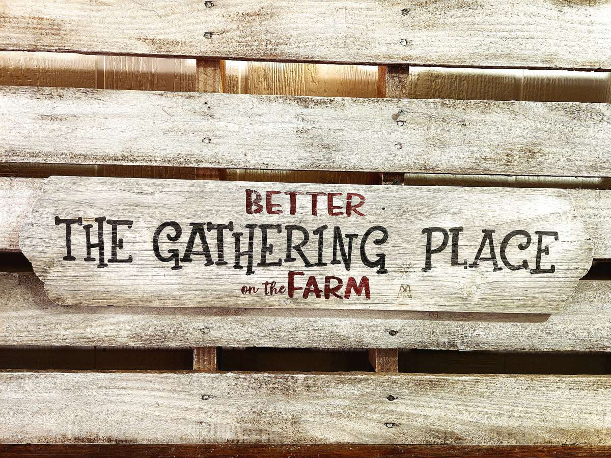 The Gathering Place Wood Sign