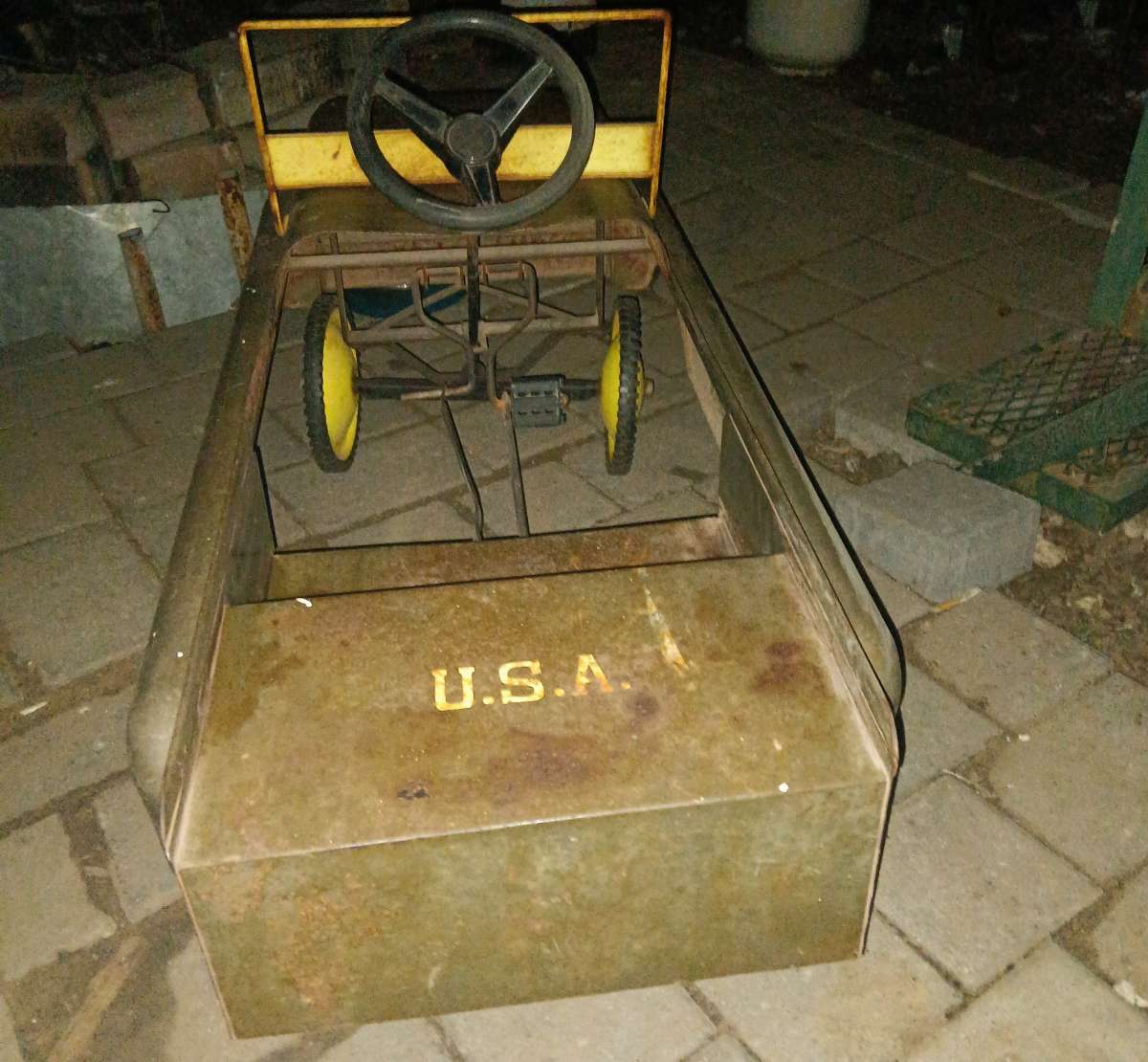 Vintage 1950s metal Military Jeep