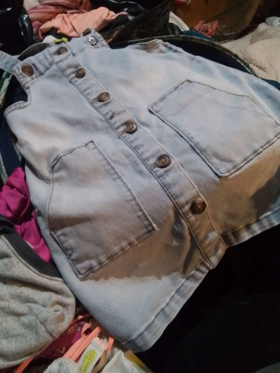 girl overall blue jean dress