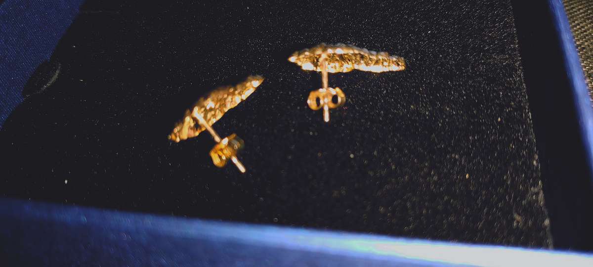 10k gold nugget earrings