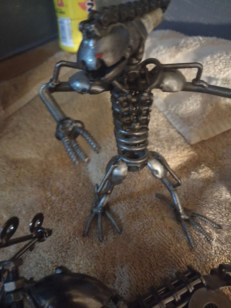 scrap metal Alien and Motorcycle