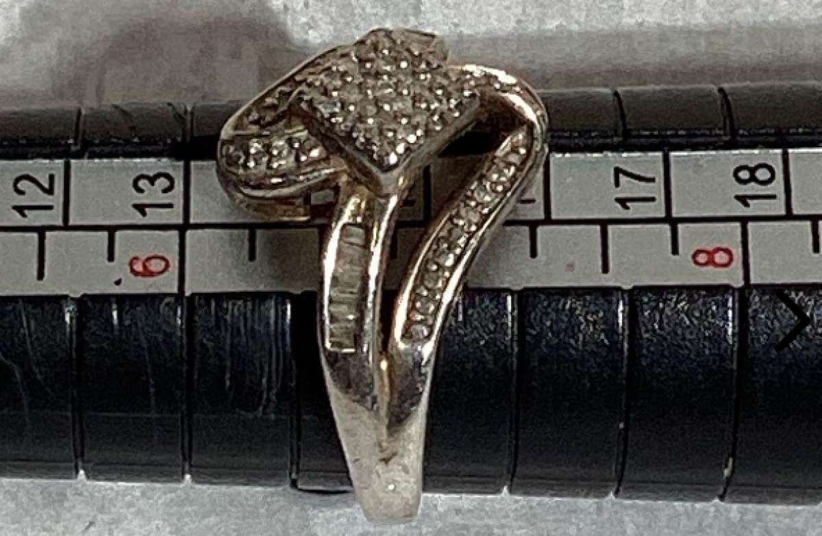 Sterling Silver Diamond Ring