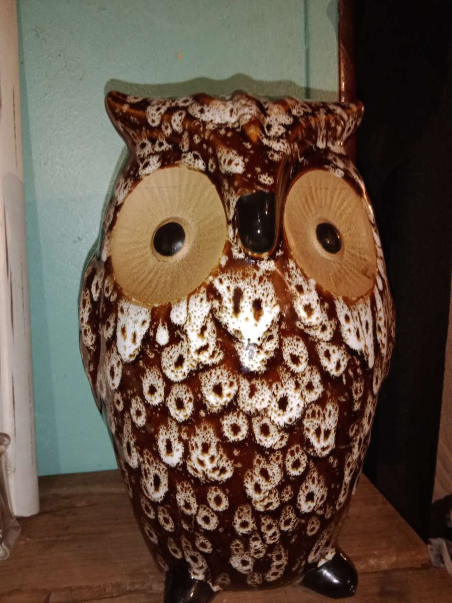 vintage elegant expressions ceramic owl