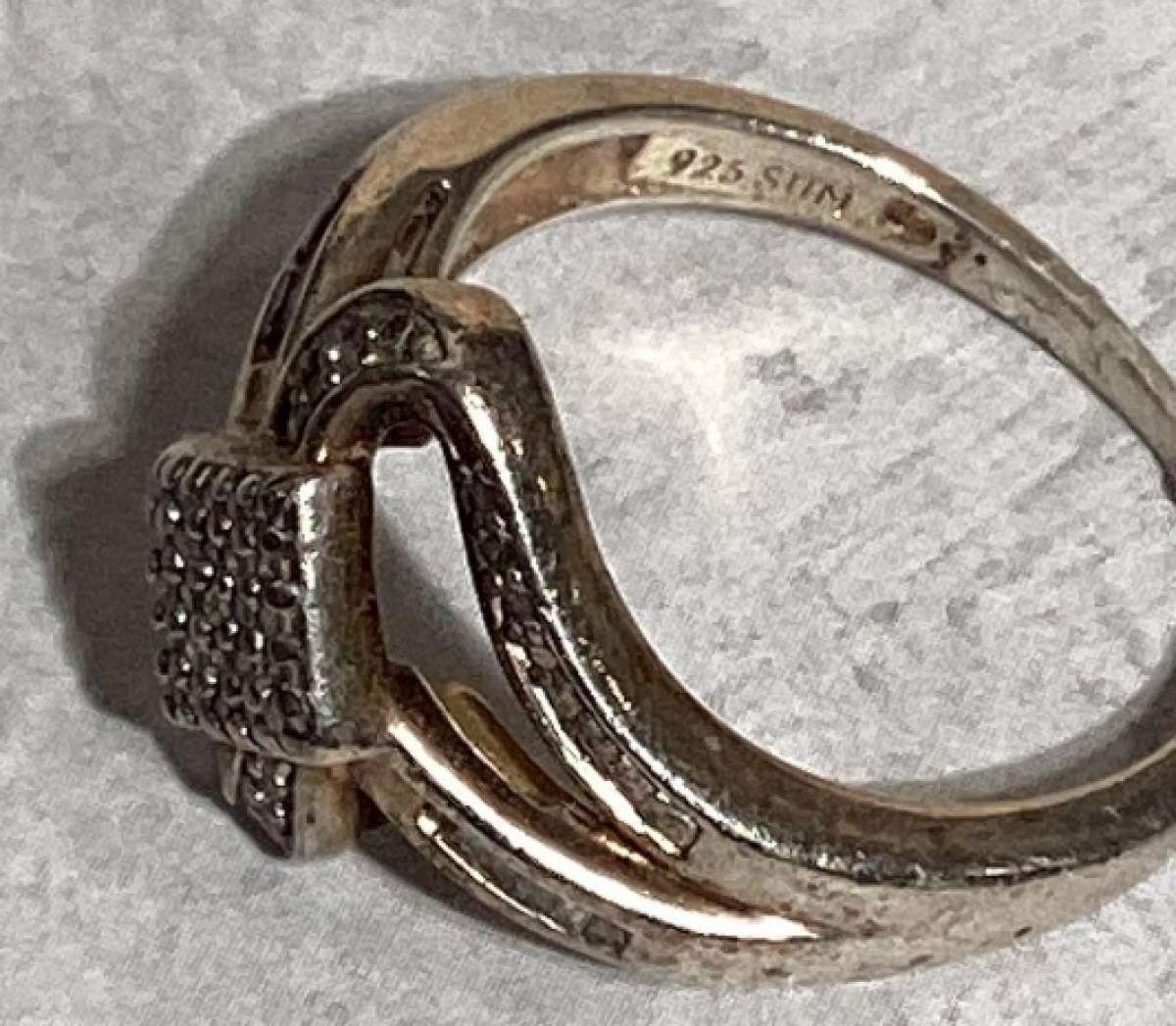 Sterling Silver Diamond Ring