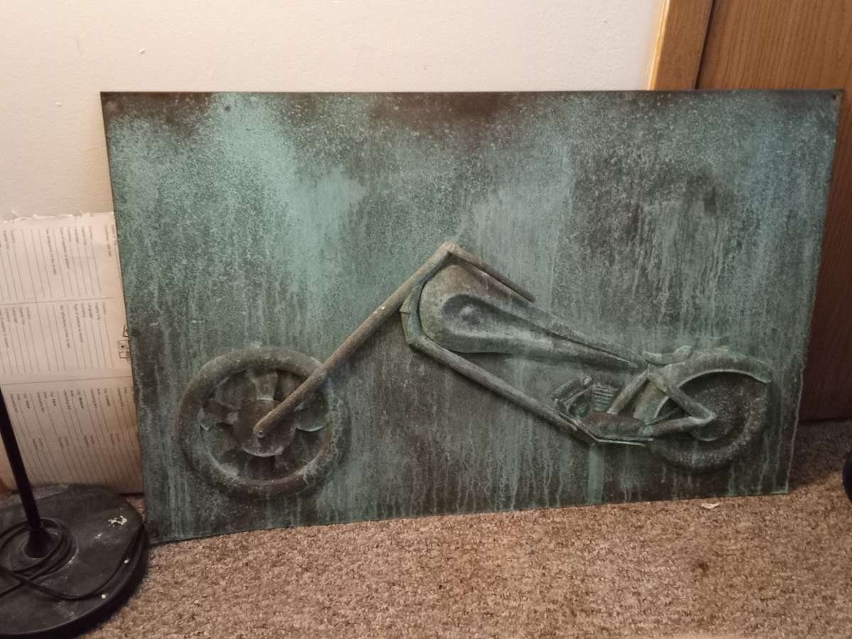framed copper hand made chopper every delacte piece