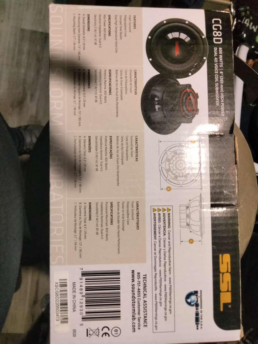 8 inch subwoofer 800watt