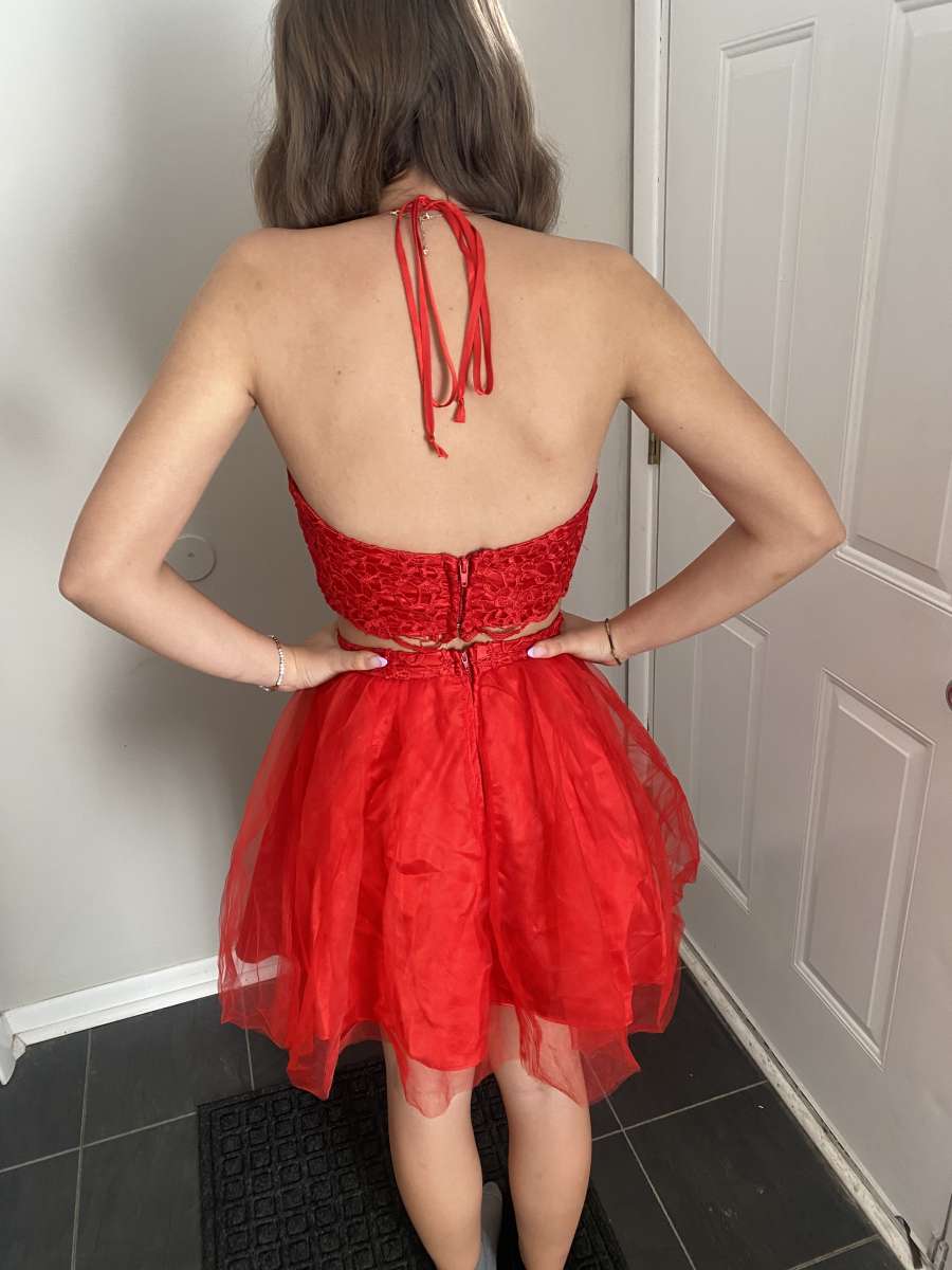 red dress