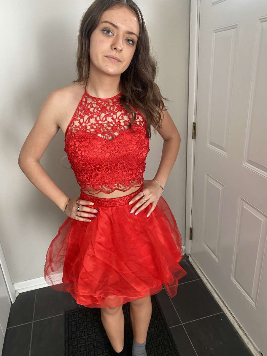 red dress