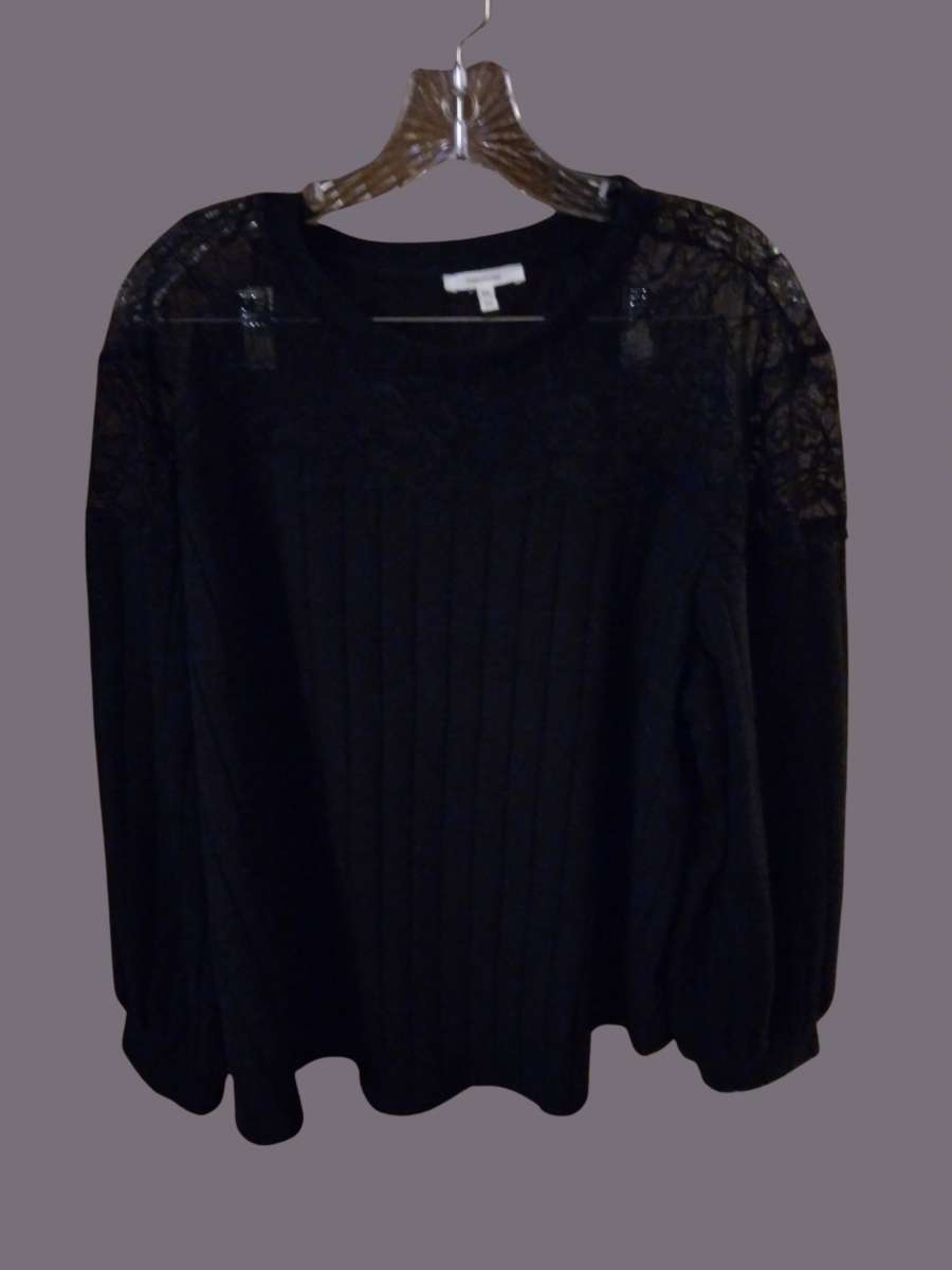 womens black long sleeve blouse size 2xl