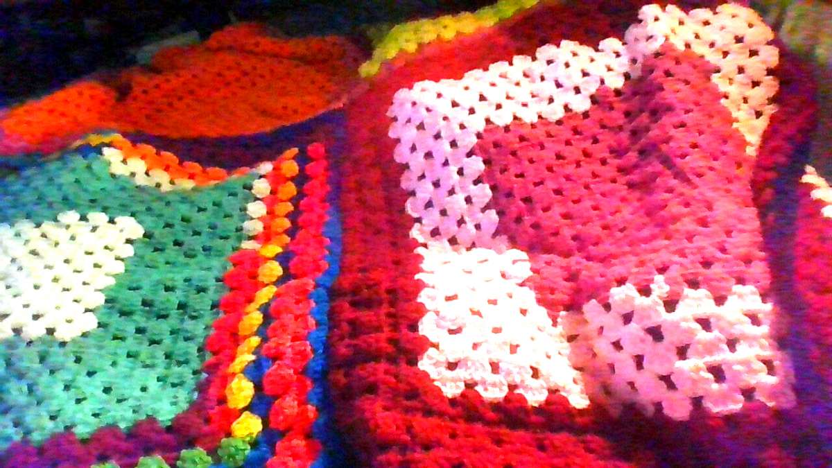 Homemade crocheted Trow Blanket