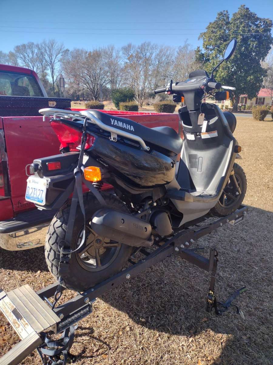 motorcycle or scooter hauler goes in Reese hitch