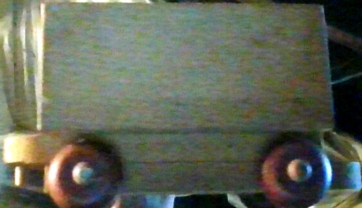 Wooden Train Car with movable wheels