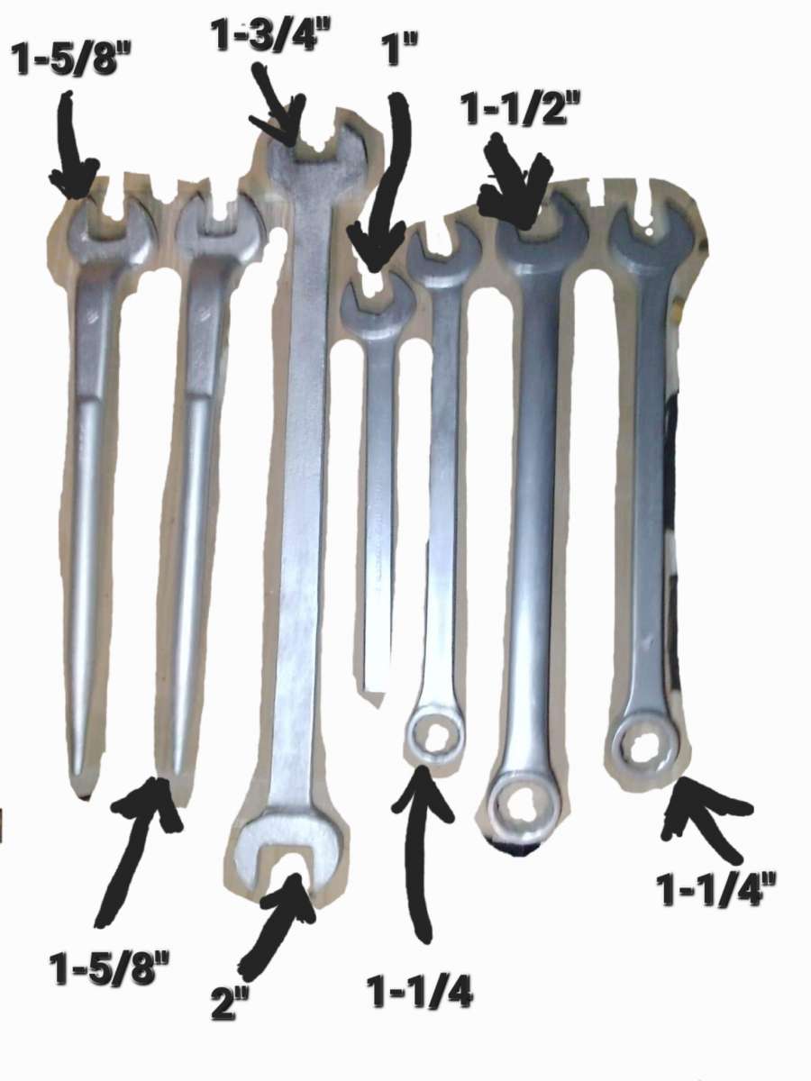 Large set of wrenches