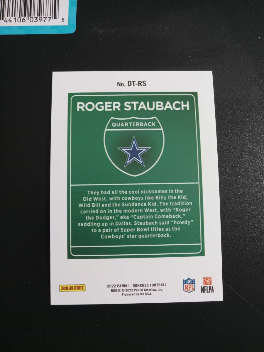 2022 Roger Staubach donruss Downtown
