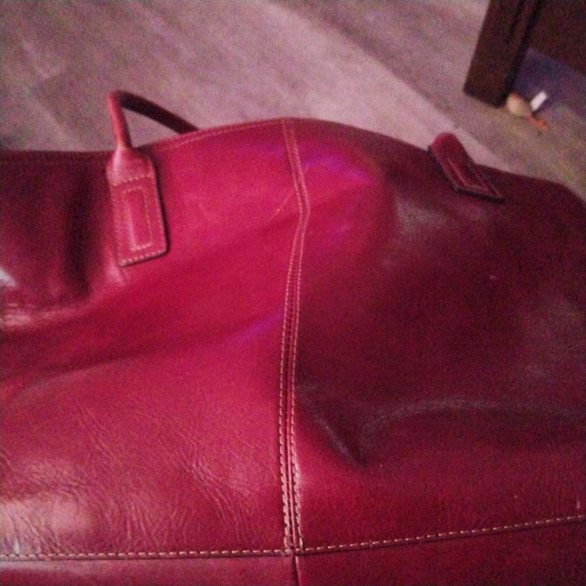fossil genuine leather burgundy hand bag