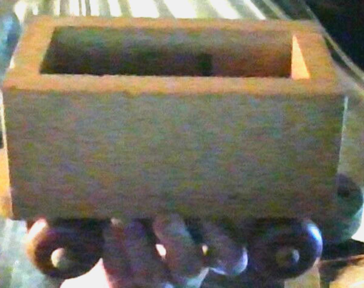 Wooden Train Car with movable wheels