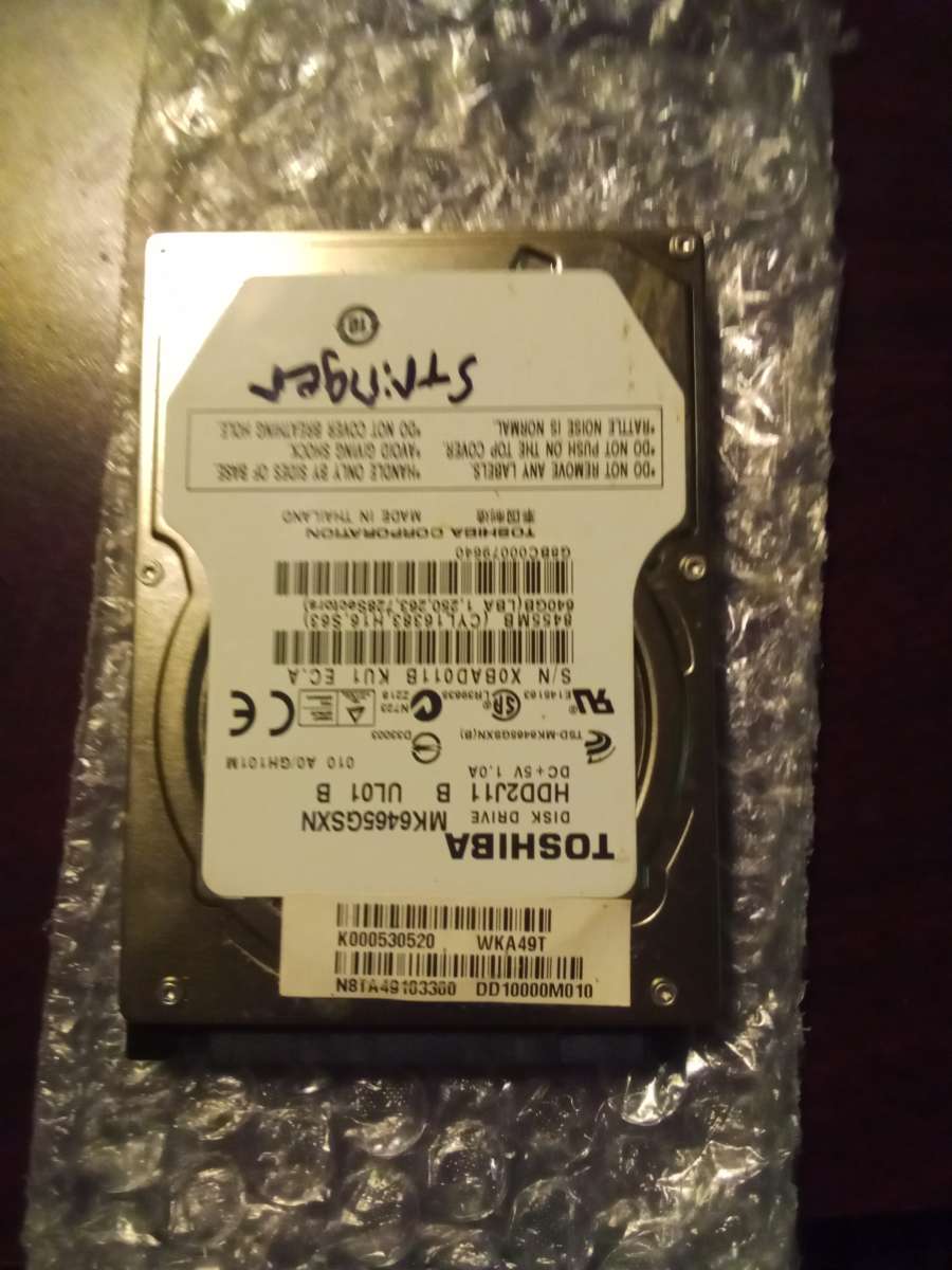Toshiba internal disk drive 640gb