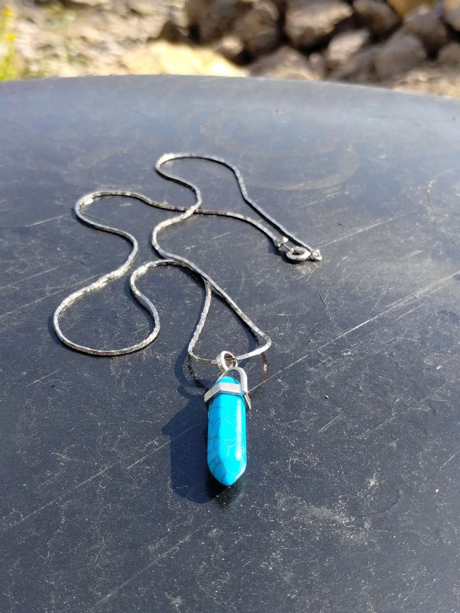 Silver and Turquoise necklace with pendant