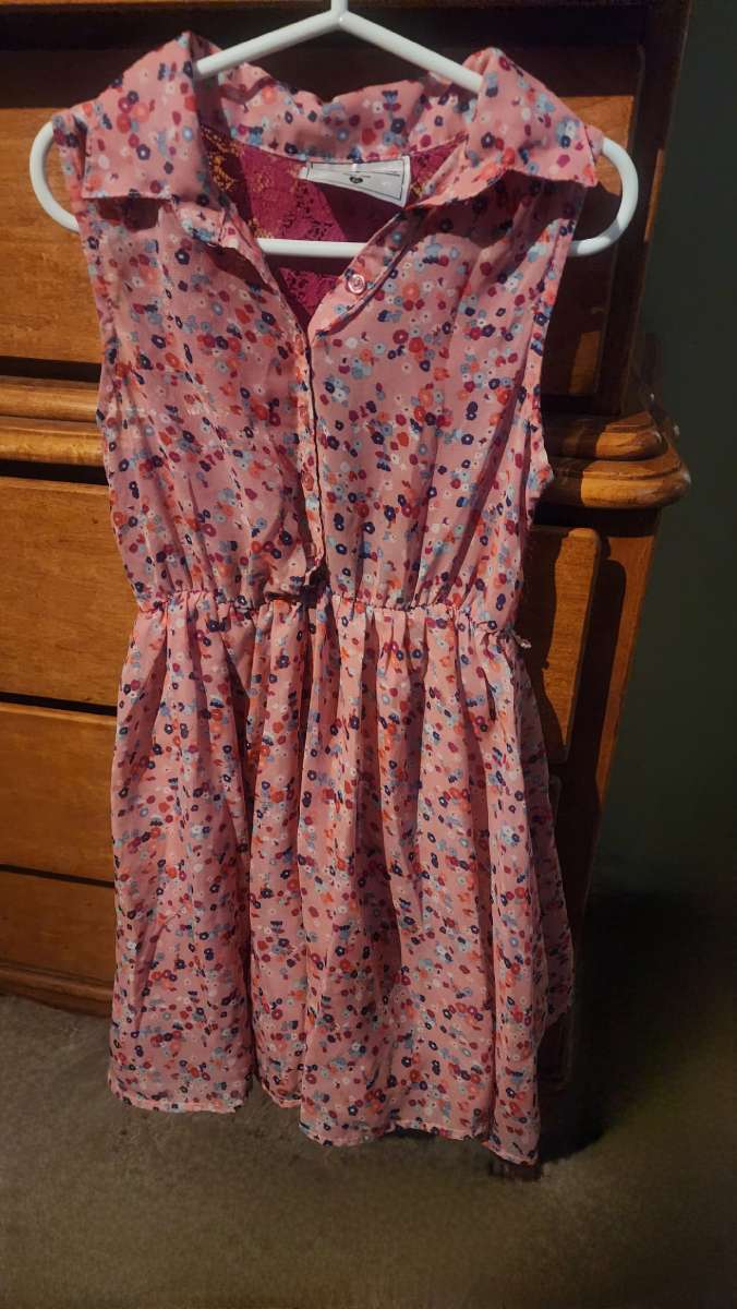 Girl Toddler Pink Cardigan  Floral Dress