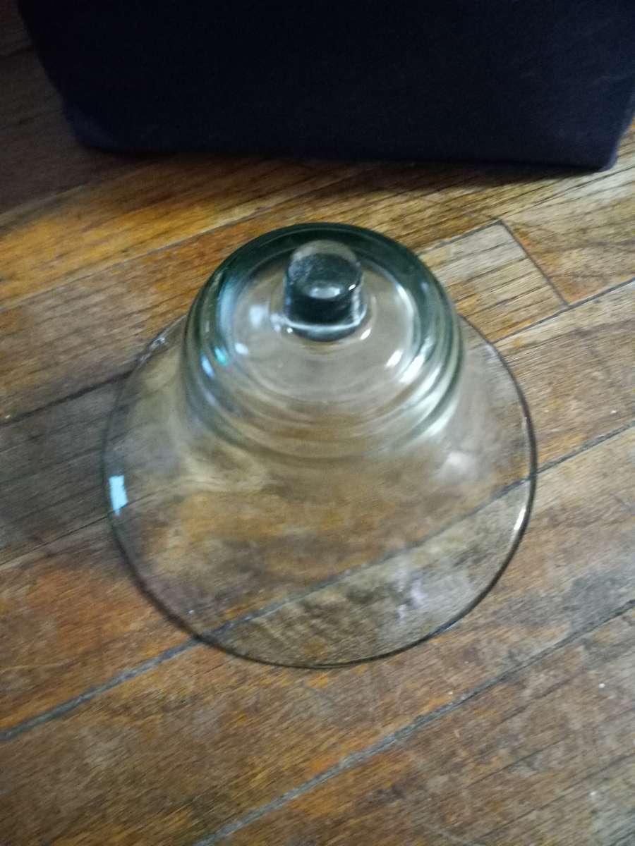 vintage greenglass garden cloche