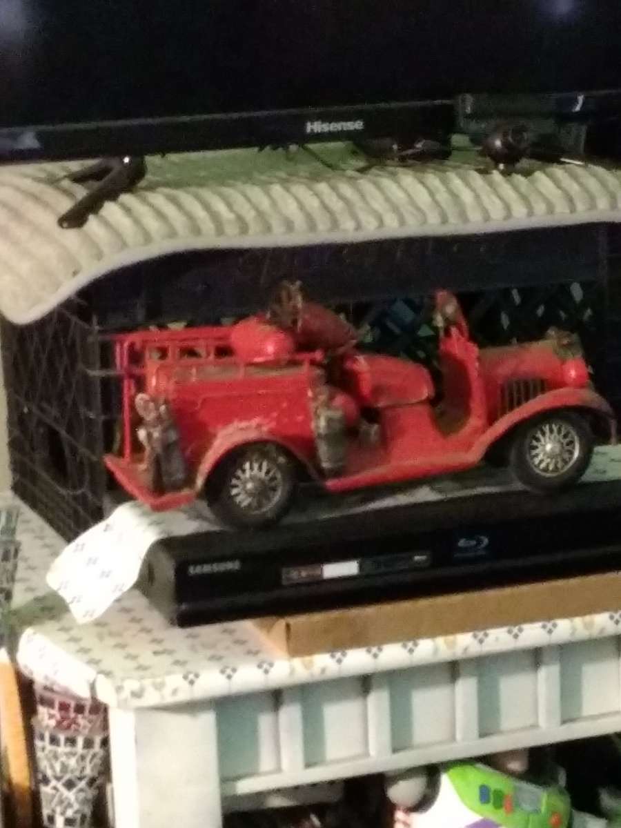 hand crafted fire engine