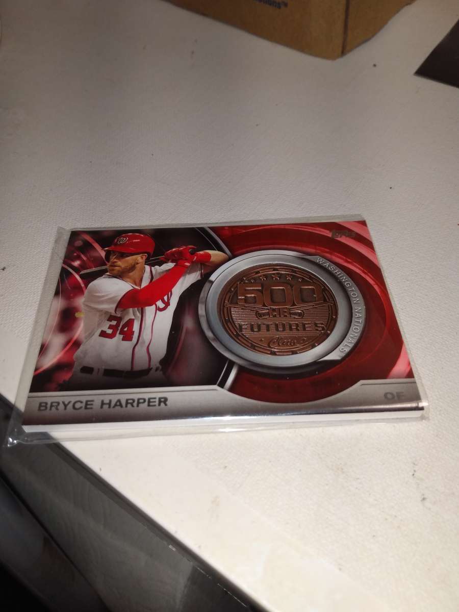 1996 Bryce Harper Topps relic card future 500 home run hitte