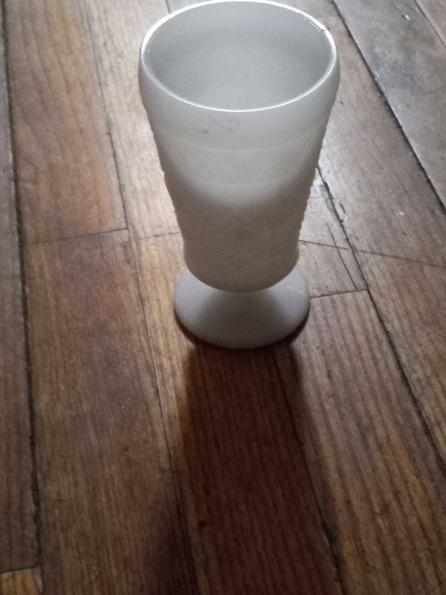 Vintage milk glass goblet