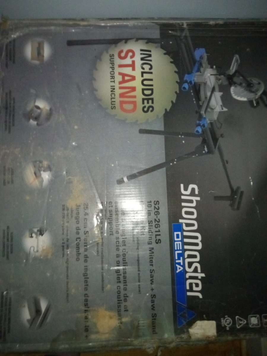 ShopMaster 10in sliding miter saw and stand