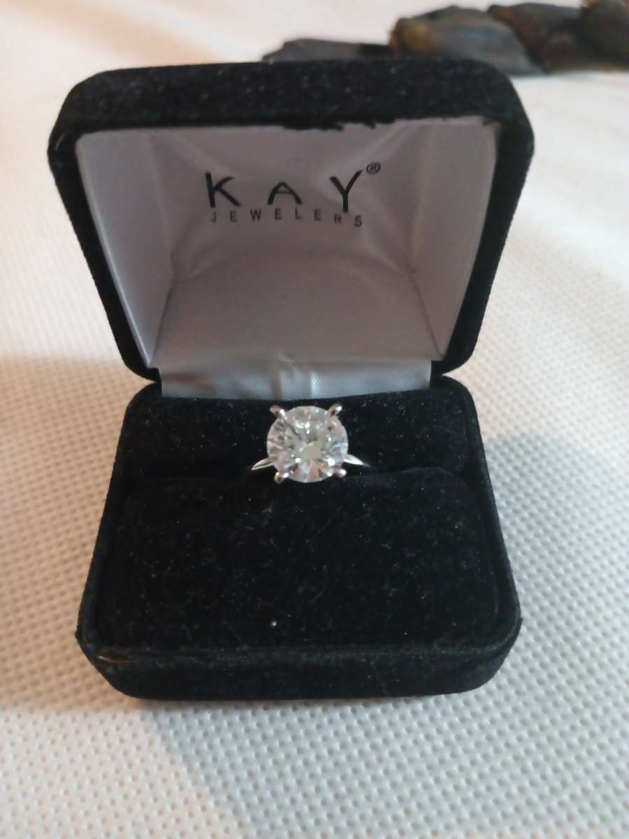 moissanite solitaire engagement ring
