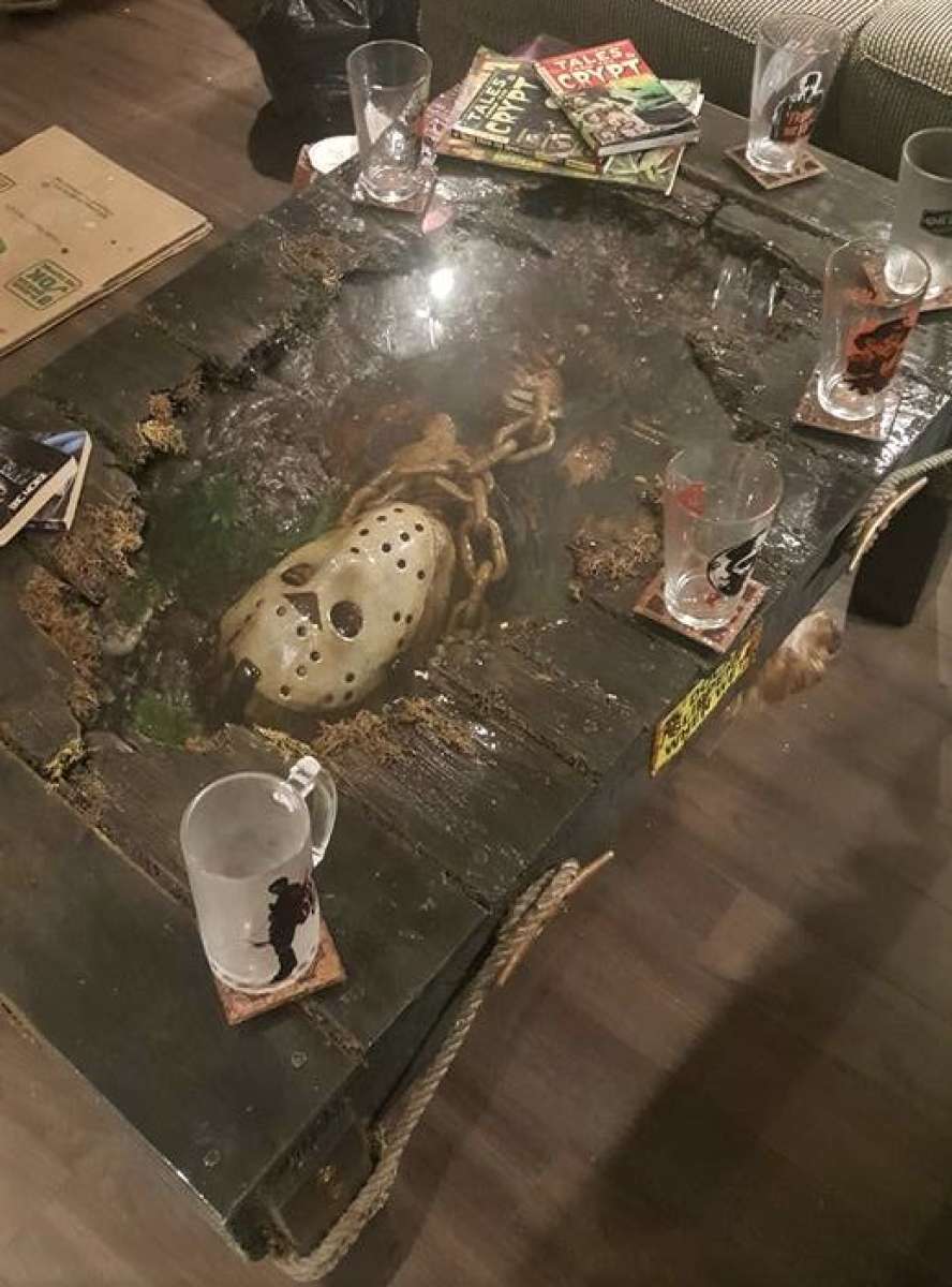 custom made Friday the 13th table