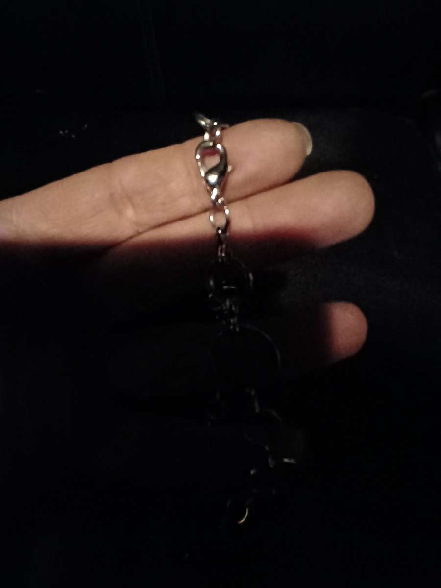 silver with a pendant and pear