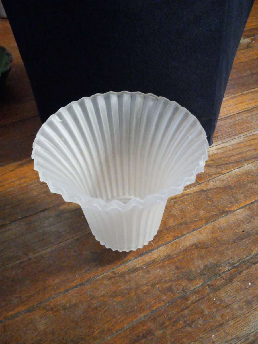 vintage frosted glass light cover