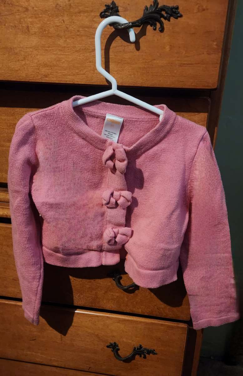 Girl Toddler Pink Cardigan  Floral Dress