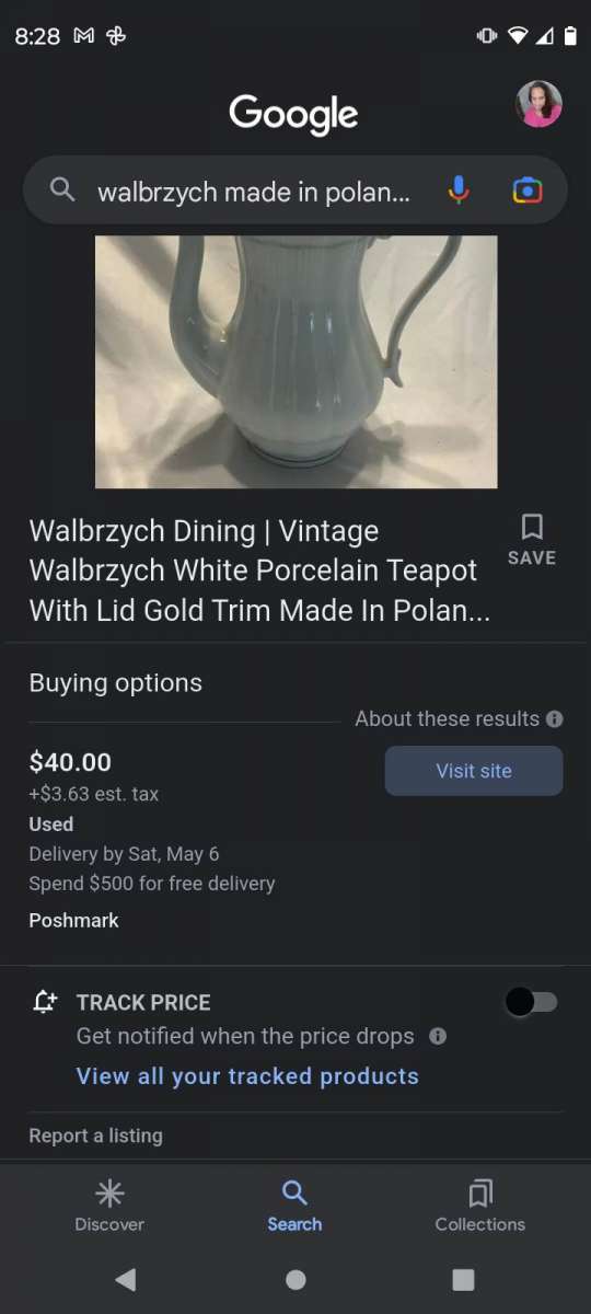 Vintage WALBRZYCH made in Poland dishes AD 1845