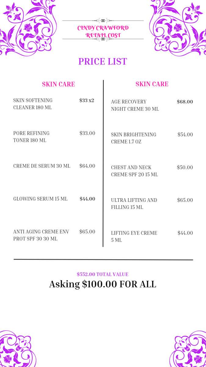 Cindy Crawford skin care